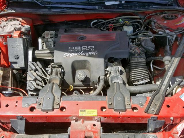 1G2WP5213WF295310 - 1998 PONTIAC GRAND PRIX RED photo 7