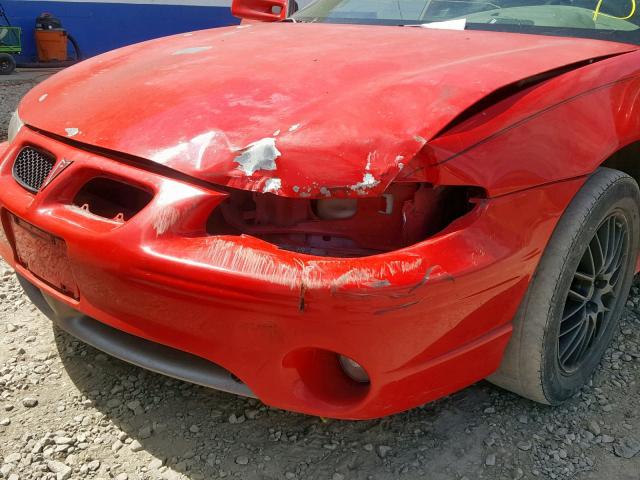 1G2WP5213WF295310 - 1998 PONTIAC GRAND PRIX RED photo 9