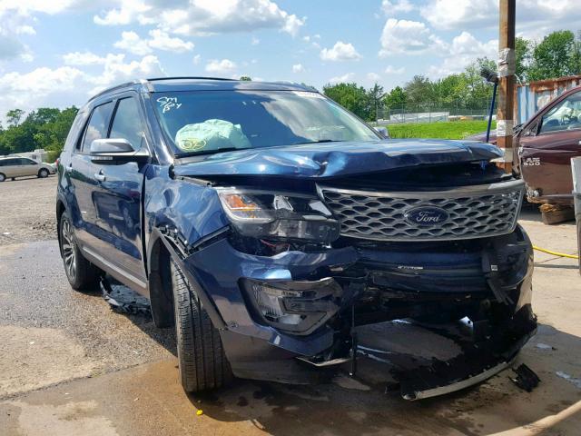 1FM5K8HT3HGA40505 - 2017 FORD EXPLORER P BLUE photo 1