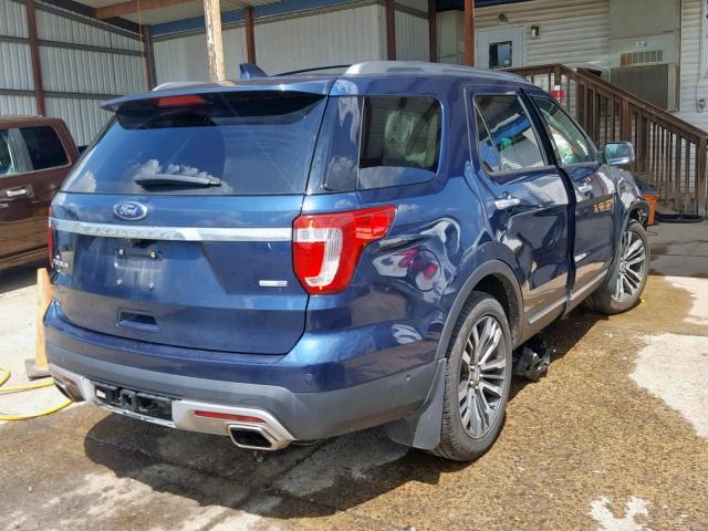 1FM5K8HT3HGA40505 - 2017 FORD EXPLORER P BLUE photo 4