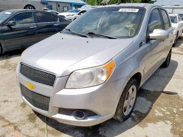 KL1TD66E29B331470 - 2009 CHEVROLET AVEO LS SILVER photo 2