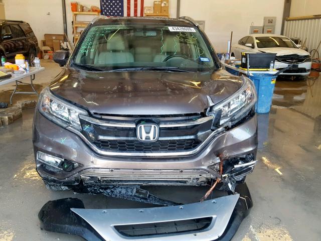 2HKRM4H70GH690866 - 2016 HONDA CR-V EXL GRAY photo 9