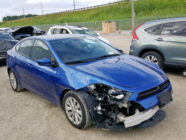 1C3CDFBB0ED705596 - 2014 DODGE DART SXT BLUE photo 1