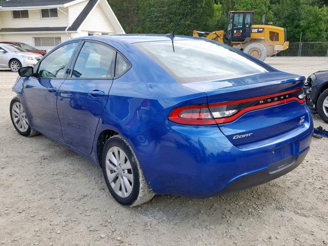 1C3CDFBB0ED705596 - 2014 DODGE DART SXT BLUE photo 3