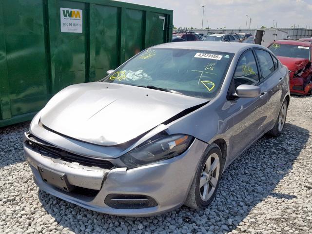 1C3CDFBAXGD694424 - 2016 DODGE DART SXT SILVER photo 2