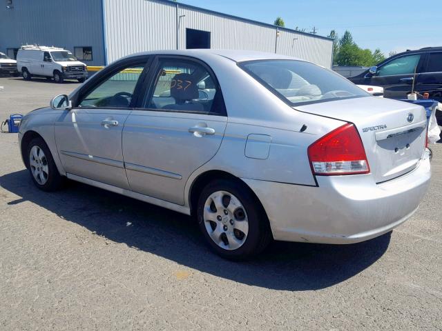 KNAFE222395641131 - 2009 KIA SPECTRA EX SILVER photo 3