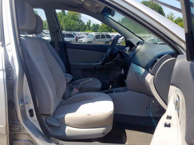 KNAFE222395641131 - 2009 KIA SPECTRA EX SILVER photo 5