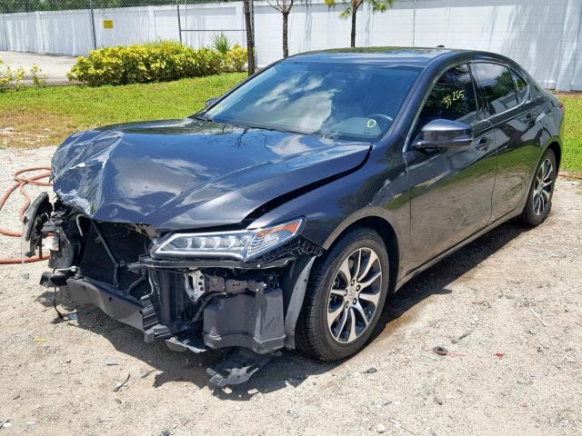 19UUB1F37FA025713 - 2015 ACURA TLX GRAY photo 2