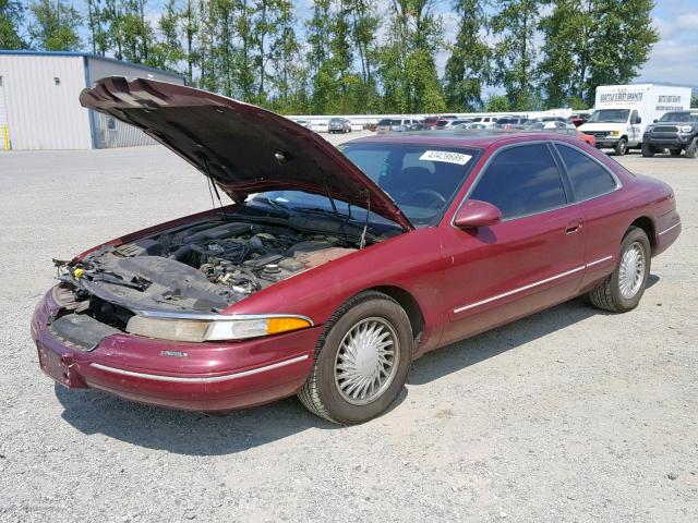 1LNLM91V4PY743736 - 1993 LINCOLN MARK VIII RED photo 2