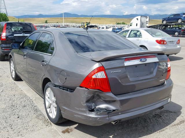 3FAHP0JG0BR244122 - 2011 FORD FUSION SEL CHARCOAL photo 3