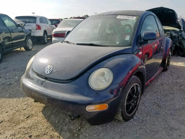 3VWBC21CXYM454895 - 2000 VOLKSWAGEN NEW BEETLE 蓝色 照片 2