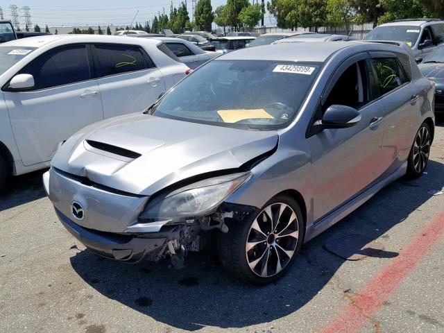 JM1BL1L40D1818252 - 2013 MAZDA SPEED 3 SILVER photo 2