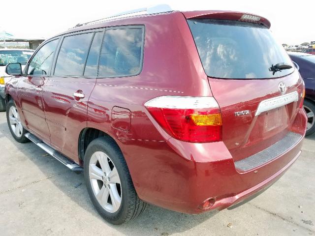 JTEDS42A192078504 - 2009 TOYOTA HIGHLANDER RED photo 3