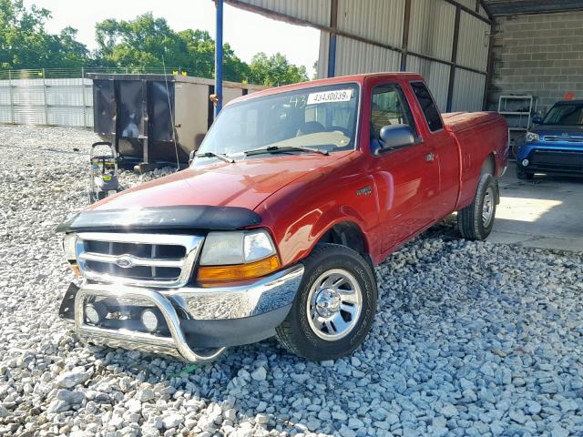 1FTYR14V1XTB01965 - 1999 FORD RANGER SUP BURGUNDY photo 2