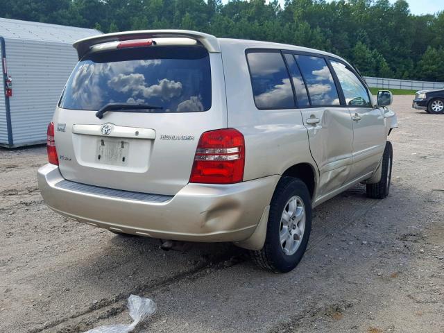 JTEHF21A810002273 - 2001 TOYOTA HIGHLANDER TAN photo 4