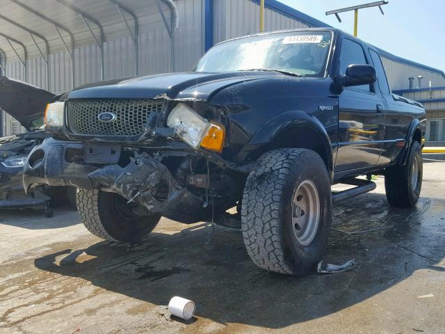 1FTYR14UX2PA42326 - 2002 FORD RANGER SUP BLACK photo 2