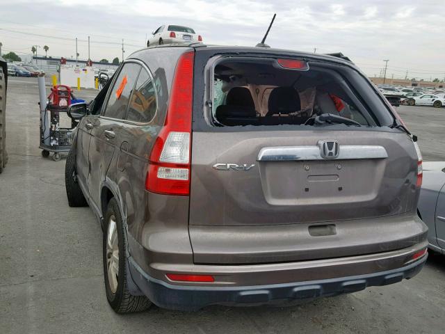 5J6RE3H75BL007114 - 2011 HONDA CR-V EXL GRAY photo 3