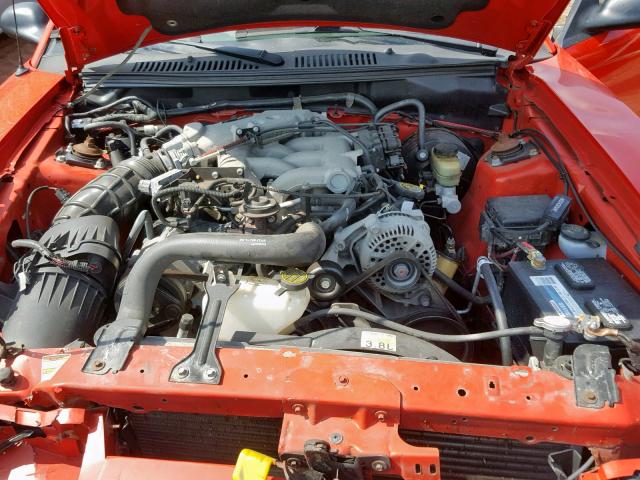 1FAFP4040YF301348 - 2000 FORD MUSTANG RED photo 7