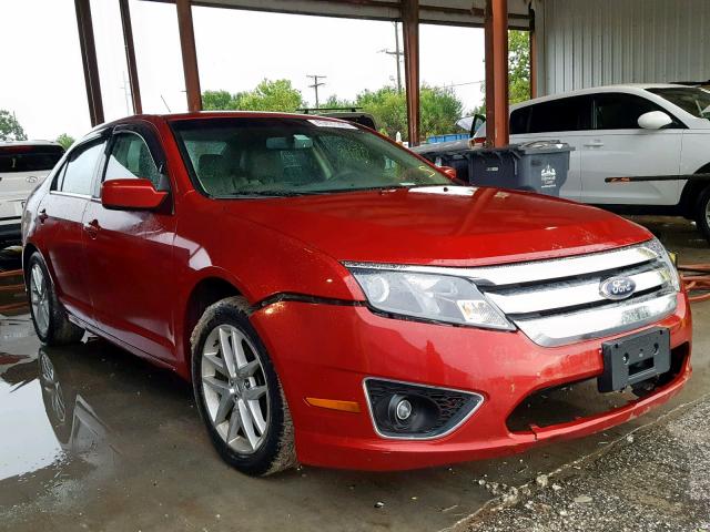 3FAHP0JG9CR351851 - 2012 FORD FUSION SEL RED photo 1