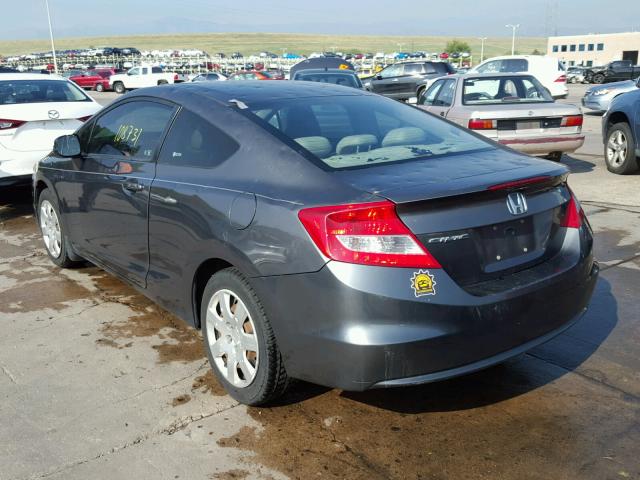 2HGFG3B15CH535422 - 2012 HONDA CIVIC EXL GRAY photo 3