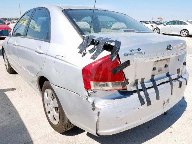 KNAFE121785551349 - 2008 KIA SPECTRA EX SILVER photo 3