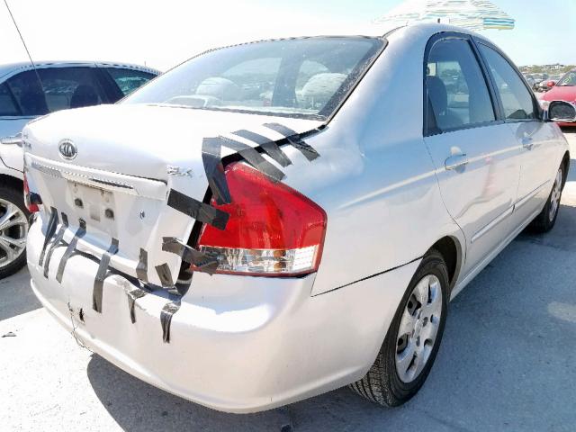 KNAFE121785551349 - 2008 KIA SPECTRA EX SILVER photo 4