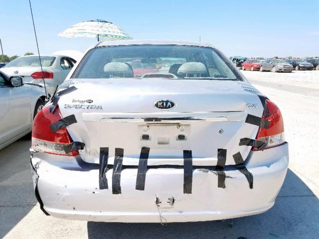 KNAFE121785551349 - 2008 KIA SPECTRA EX SILVER photo 9