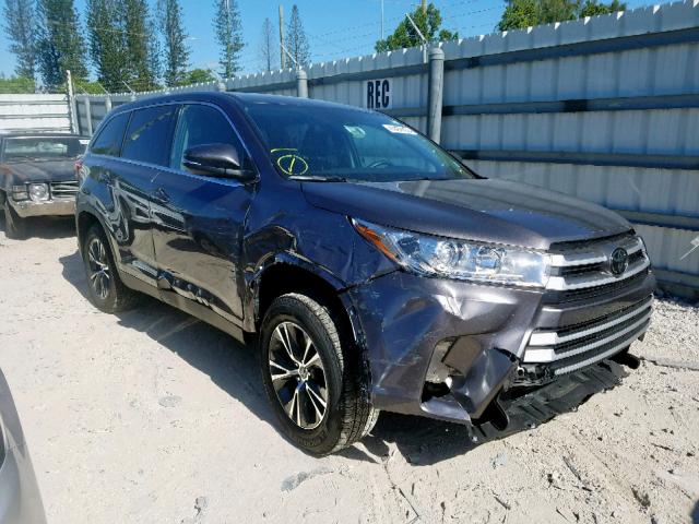 5TDZZRFH7KS304747 - 2019 TOYOTA HIGHLANDER GRAY photo 1