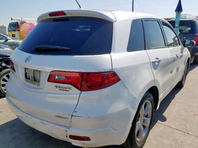 5J8TB18257A004456 - 2007 ACURA RDX WHITE photo 4