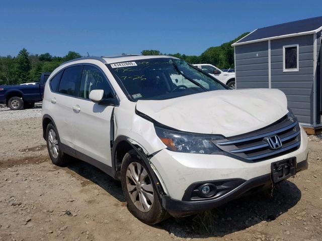 5J6RM4H75EL066645 - 2014 HONDA CR-V EXL WHITE photo 1