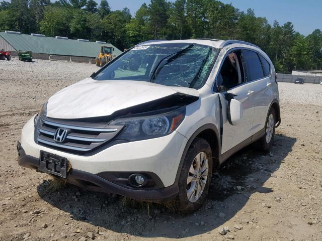 5J6RM4H75EL066645 - 2014 HONDA CR-V EXL WHITE photo 2