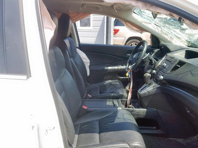 5J6RM4H75EL066645 - 2014 HONDA CR-V EXL WHITE photo 5