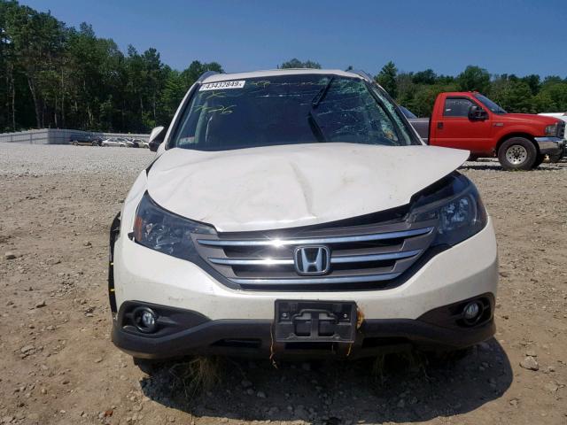 5J6RM4H75EL066645 - 2014 HONDA CR-V EXL WHITE photo 9