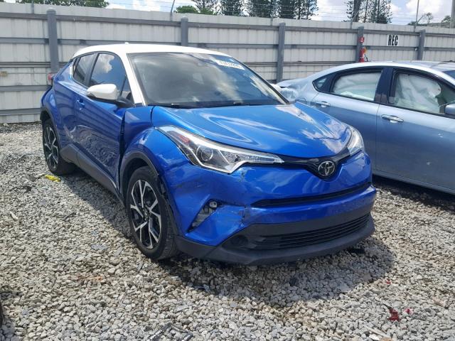 NMTKHMBX1JR011248 - 2018 TOYOTA C-HR XLE BLUE photo 1