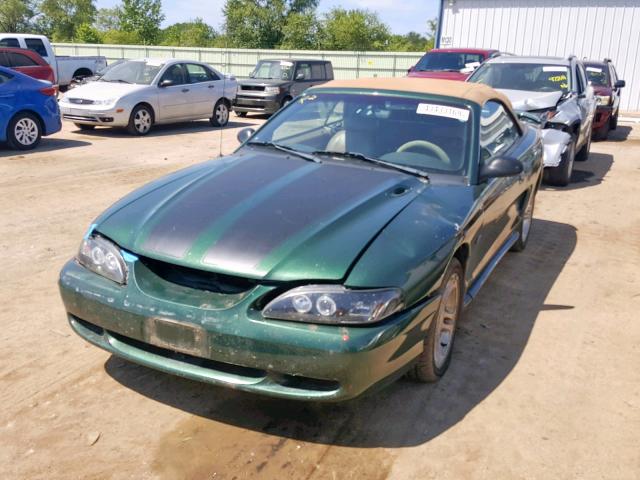 1FAFP45X9WF202687 - 1998 FORD MUSTANG GT GREEN photo 2