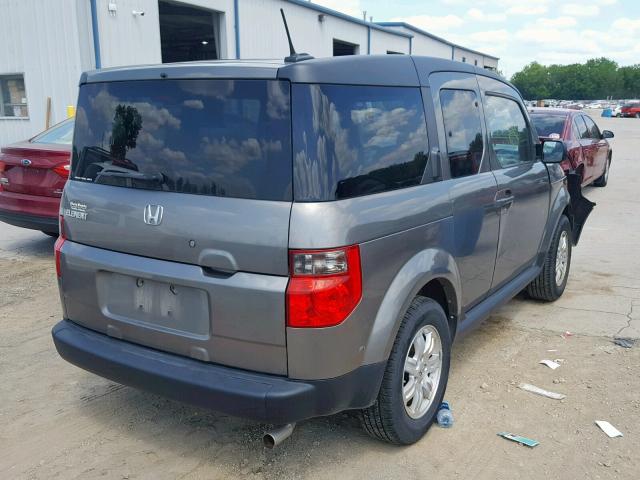 5J6YH28738L015914 - 2008 HONDA ELEMENT EX GRAY photo 4