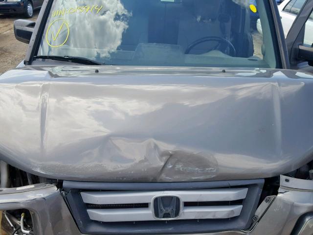 5J6YH28738L015914 - 2008 HONDA ELEMENT EX GRAY photo 7