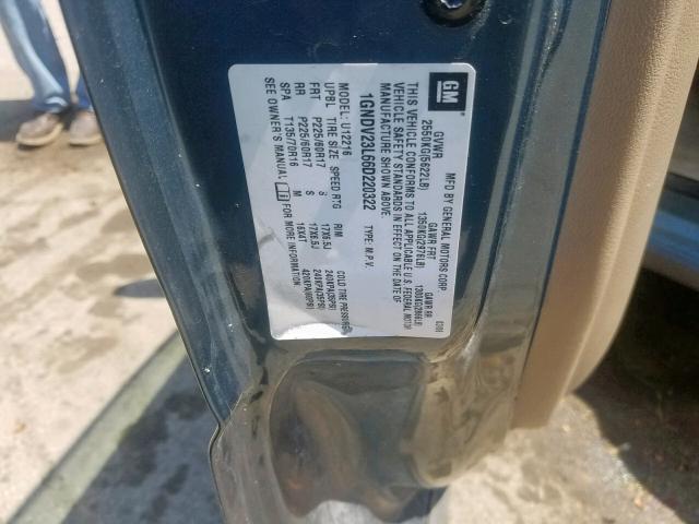 1GNDV23L66D220322 - 2006 CHEVROLET UPLANDER L 蓝色 照片 10