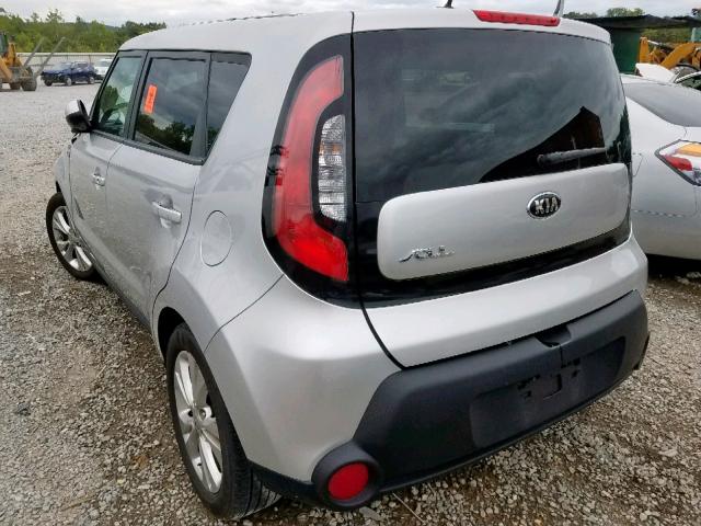 KNDJP3A59F7779359 - 2015 KIA SOUL + SILVER photo 3