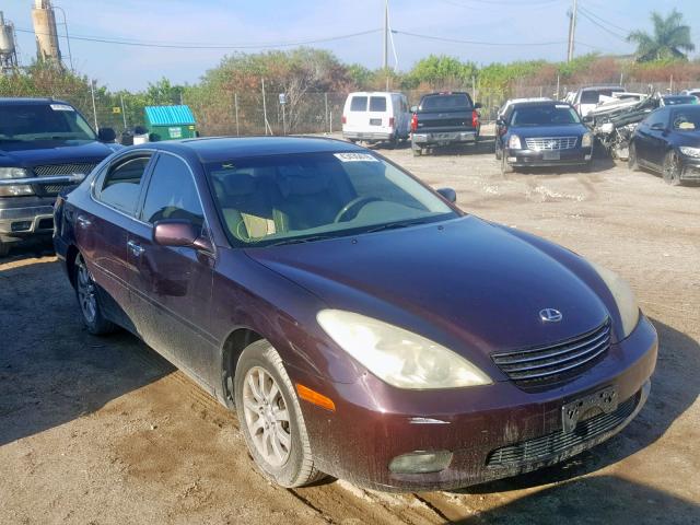 JTHBF30G730124761 - 2003 LEXUS ES 300 BURGUNDY photo 1