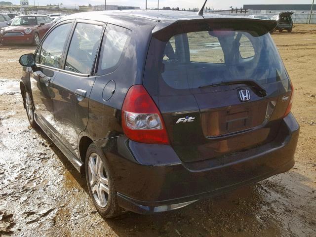 JHMGD38637S809857 - 2007 HONDA FIT S 黑色 照片 3