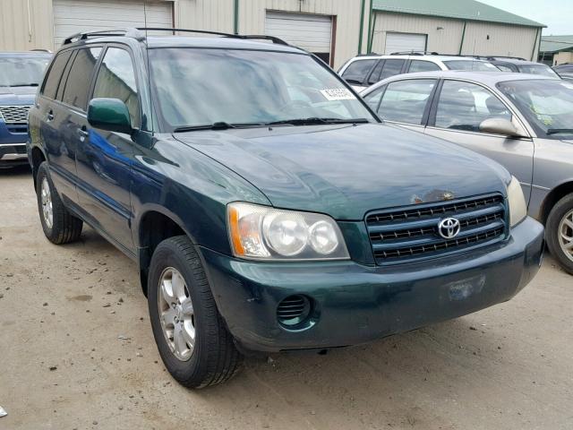 JTEHF21A430110750 - 2003 TOYOTA HIGHLANDER GREEN photo 1