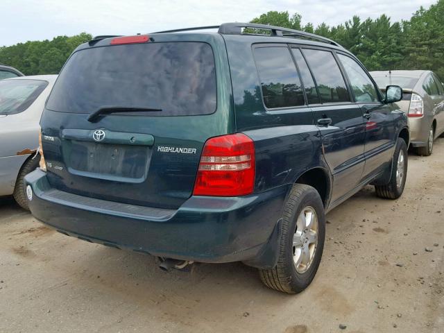 JTEHF21A430110750 - 2003 TOYOTA HIGHLANDER GREEN photo 4