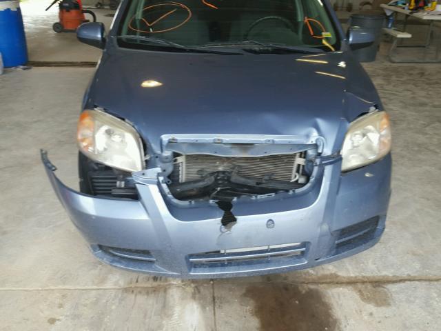 KL1TD56637B162446 - 2007 CHEVROLET AVEO BASE Mavi foto 9