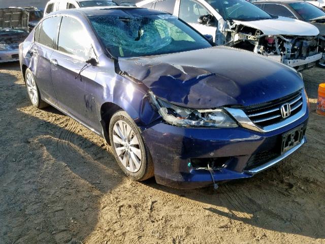 1HGCR3F80DA012426 - 2013 HONDA ACCORD EXL BLUE photo 1