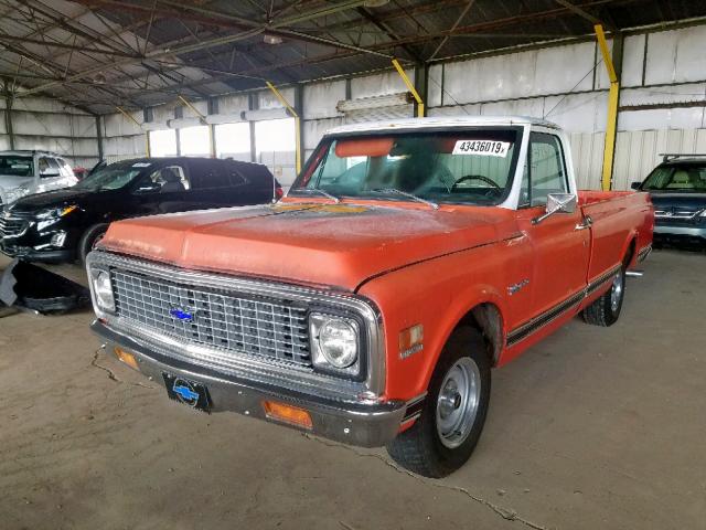 CCE142Z138643 - 1972 CHEVROLET C-10 ORANGE photo 2