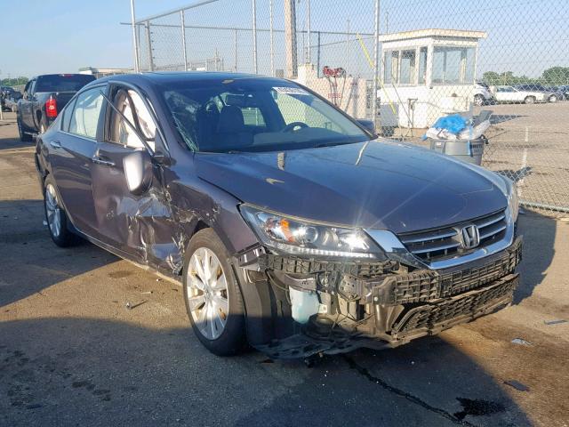 1HGCR2F87EA301332 - 2014 HONDA ACCORD EXL GRAY photo 1