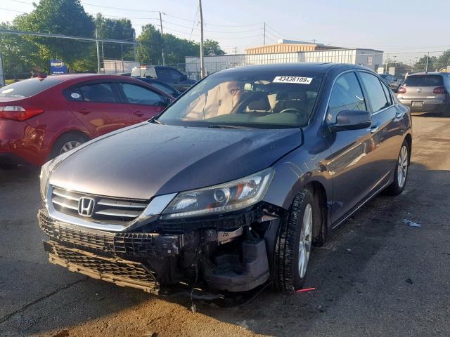 1HGCR2F87EA301332 - 2014 HONDA ACCORD EXL GRAY photo 2