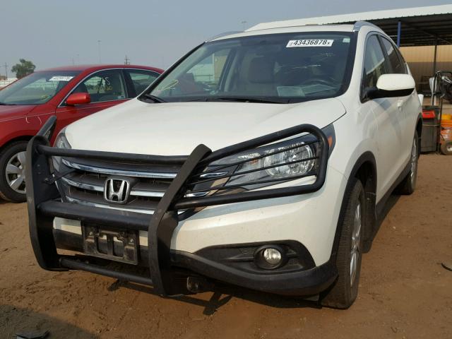 5J6RM4H7XCL058621 - 2012 HONDA CR-V EXL WHITE photo 2