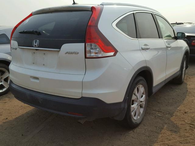 5J6RM4H7XCL058621 - 2012 HONDA CR-V EXL WHITE photo 4